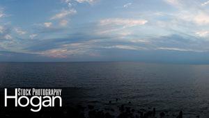 Delaware Bay East Point Light Sunset panorama